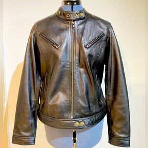 The Tokyo Motor Jacket - Black Lambskin Leather